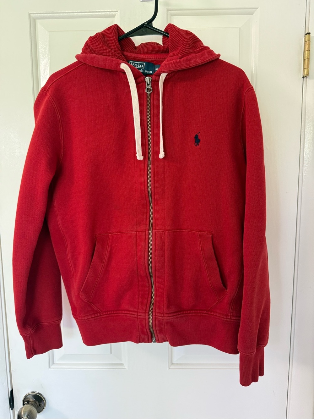 Polo by Ralph Lauren Red Full-Zip Hoodie Sweatshirt Men’s Med